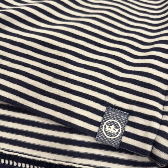 Peter Millar Men's Currahee Club Black and White Striped Golf Shirt Size Small - Picture 4 of 9